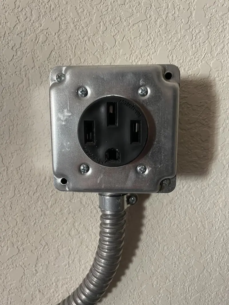 NEMA 14-50 outlet installed for Electrical Panel Upgrade in Cherryvale